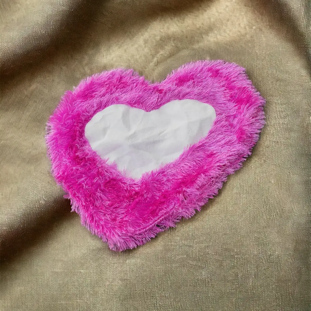 Heart Polyester 43*25cm Pink