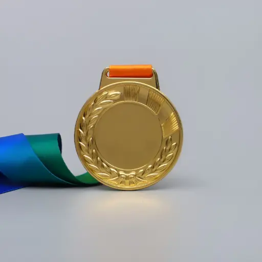 [E100865] Medal Gold Olive Branch
