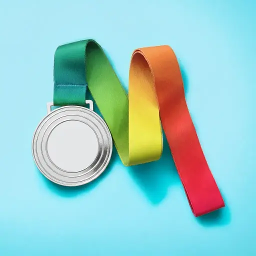 [E100872] Medal Silver 3 Rings