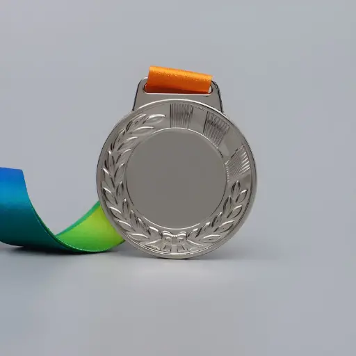 [E100873] Medal Silver Olive Branch
