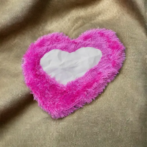 [E100895] Heart Polyester 43*25cm Pink